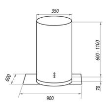 Островная вытяжка Maunfeld Berta Plus 90 Inox glass