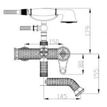 Смеситель Zorg A 400W-BR бронза для ванны