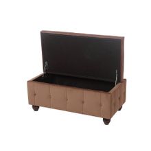 Пуф Брага-3Т в ткани велюр коричневый