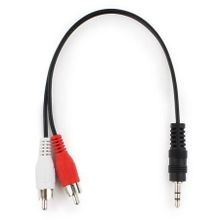 Кабель аудио 3.5 stereo plug -> 2 RCA plug, 0.2 м Gembird (CCA-458 0.2)