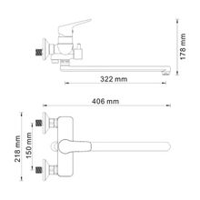 WasserKRAFT Смеситель для ванны Lippe 4502L