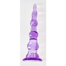 Фиолетовый анальный вибромассажёр-ёлочка - 14,5 см. Фиолетовый