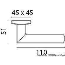 Osculati Pair of Square handles,chr.br, 38.348.56