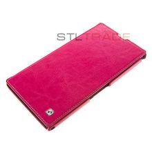 Z1 Sony Xperia Футляр-книга боковой Hoco Crystal Leather red rose