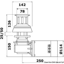 Osculati Italwinch Nestor capstan winch 1000 W 12 V, 02.412.11