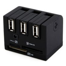 HUB 3-port QbiQ CR015 c картридером