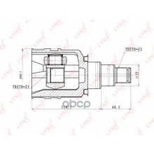 Шрус Внутренний | Перед Лев | LYNXauto арт. CI7502