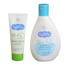 Bebble крем под подгузник и шампунь для волос и тела 200 мл
