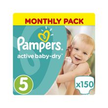 Pampers Active Baby-Dry 5 размер 11-18 кг 150 шт