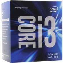 Процессор   CPU Intel Core i3-6300 BOX   3.8 GHz 2core SVGA HD Graphics  530 0.5+  4Mb 51W 8  GT s LGA1151