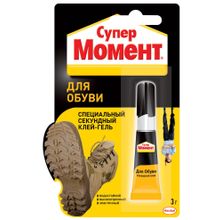 КЛЕЙ МОМЕНТ СУПЕР ДЛЯ ОБУВИ 3 Г БЛИСТЕР