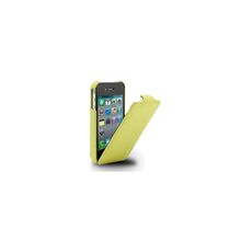 Кожаный чехол Melkco Jacka Type Leather Case Yellow (Жёлтый цвет) для iPhone 5