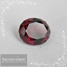 Сертифицированный насыщенно-красный гранат альмандин из Мозамбика огранки Баснословно овал 11,64x9,45мм 5,73 карат