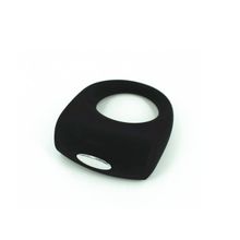 Эрекционное кольцо с вибрацией черное 3,5 см