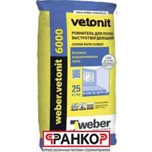 Ровнитель Быстротверд. Weber.Vetonit 6000, 25 кг (48 шт под)