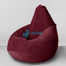 MyPuff Внешний чехол для кресла мешка Груша Бордо, размер Стандарт, мебельная ткань: EX_b_468