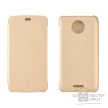Lenovo Чехол Moto E Plus Flip Cover Gold WW искуств кожа золотистый PG38C01805