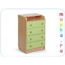 Комод Мебеком (60 4-ящика)  бук салатовый