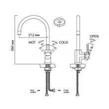 Смеситель Omoikiri Wakayama PVD-GM Вороненая сталь