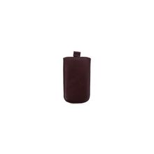 кожаный чехол с ремешком для Samsung Galaxy Y S5360, C3520; Philips f533, коричневый