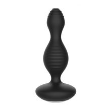 Чёрная анальная пробка с электростимуляцией E-Stimulation Vibrating Buttplug - 14 см. Черный