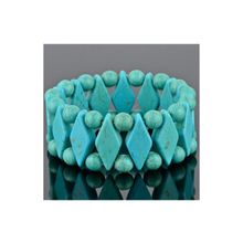 Бусики-Колечки Браслет Бирюза "Геометрия" арт. бПБР-11(27)-17-3