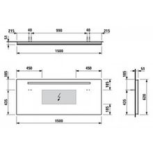 Зеркало Laufen Case 4728.5 150x62 с горизонтальной подсветкой