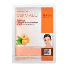 Dermal Apricot Collagen Essence Mask Тканевая маска для лица с экстрактом абрикоса и коллагеном, 23 г
