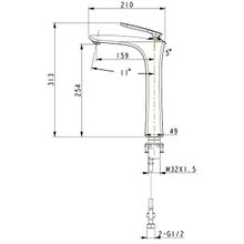 Timo Смеситель для раковины Helmi 4011  00-16F