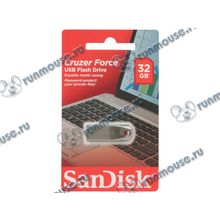 Накопитель USB flash 32ГБ SanDisk "Cruzer Force", серебр. (USB2.0) [117052]