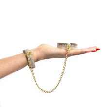 Золотистые наручники Diamond Handcuffs Liz (золотистый)