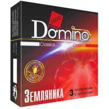 Domino Ароматизированные презервативы Domino  Земляника  - 3 шт.