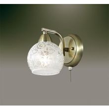 Бра декоративное с выключателем GIRONA бронзовый стекло E14 1*60W 220V 2942 1W