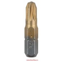 Bosch Бита Titanium PZ 25 мм POZIDRIV 3 TIN (2 шт.) DIY (2609255927 , 2.609.255.927)