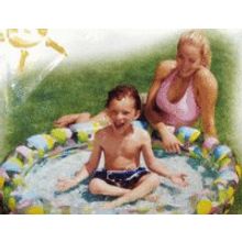  Бассейн надувной круглый, из 2 колец, с пузырьками