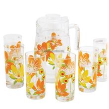 Набор для воды 7 предметов Luminarc POP FLOWER ORANGE D3183 P4342