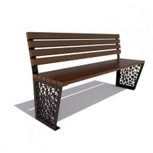 Скамейка садовая «СКОЛКОВО» без подлокотников  (1,2м)