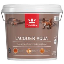 ТИККУРИЛА Аква лак защитный интерьерный (2,7л)   TIKKURILA Lacquer Aqua лак защитный интерьерный колеруемый матовый (2,7л)
