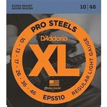 EPS510 XL PRO STEEL Струны для электрогитары Regular Light 10-46 D`Addario