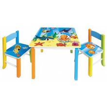 Стол детский Бюрократ KidSet-01 Ocean, Синий