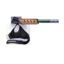 Berger Палки для скандинавской ходьбы Rainbow, 77-135 см, 2-секционные, чёрный ярко-зелёный