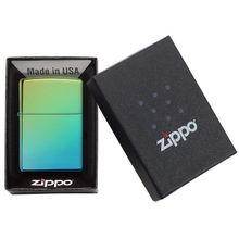 Зажигалка зеленая глянцевая Zippo Classic с покрытием High Polish Teal