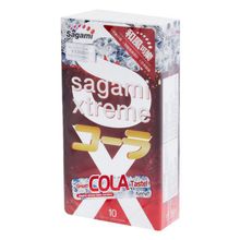 Ароматизированные презервативы Sagami Xtreme COLA - 10 шт. прозрачный