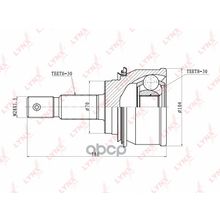 Шрус Наружный | Перед Прав Лев | Toyota Prado J120w 4wd,J125w 4wd,J121w LYNXauto арт. CO7544