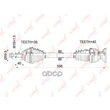 Привод В Сборе | Перед Прав| LYNXauto арт. CD1165