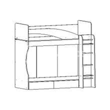 Регион 58 Двухъярусная кровать Бемби МДФ (фасад 3D)