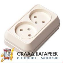 Розетка MAKEL 2-Я б з 45217 Кремовый BL1