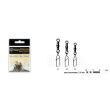 Вертлюг с застежкой Akara Barrel Swivel with Norway Snap 21010