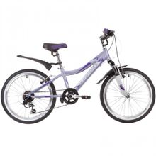 20" NOVATRACK Novara 2019 (6ск, алюм, аморт.вилка, V-brake, TS38 - TY21 SG-6SI)(20AH6V.NOVARA.LIL9, сиреневый)