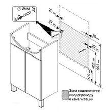 Тумба с раковиной Triton Кристи 55